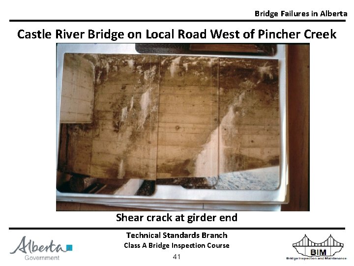 Bridge Failures in Alberta Castle River Bridge on Local Road West of Pincher Creek
