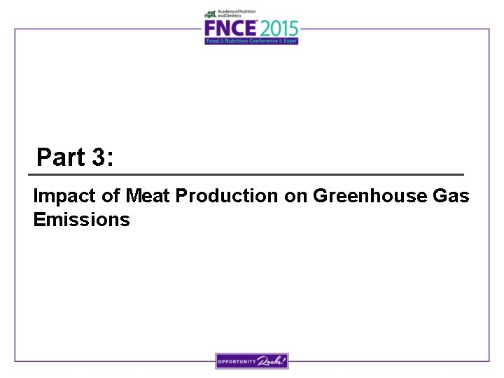 Part 3: Impact of Meat Production on Greenhouse Gas Emissions 