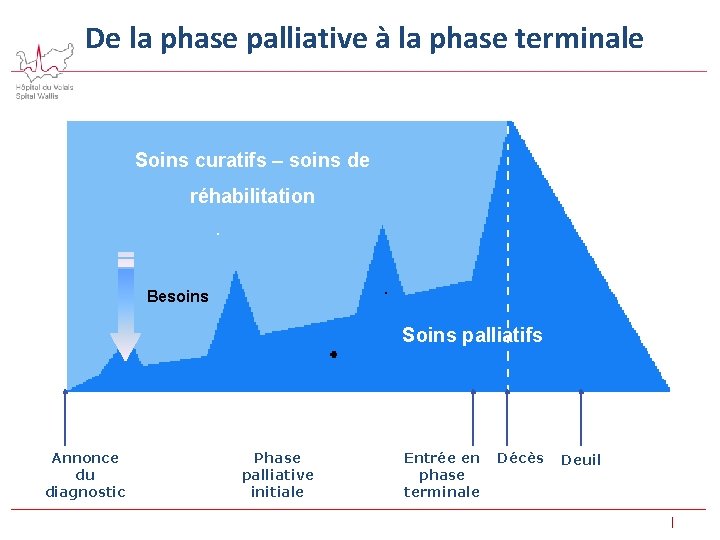  De la phase palliative à la phase terminale Soins curatifs – soins de