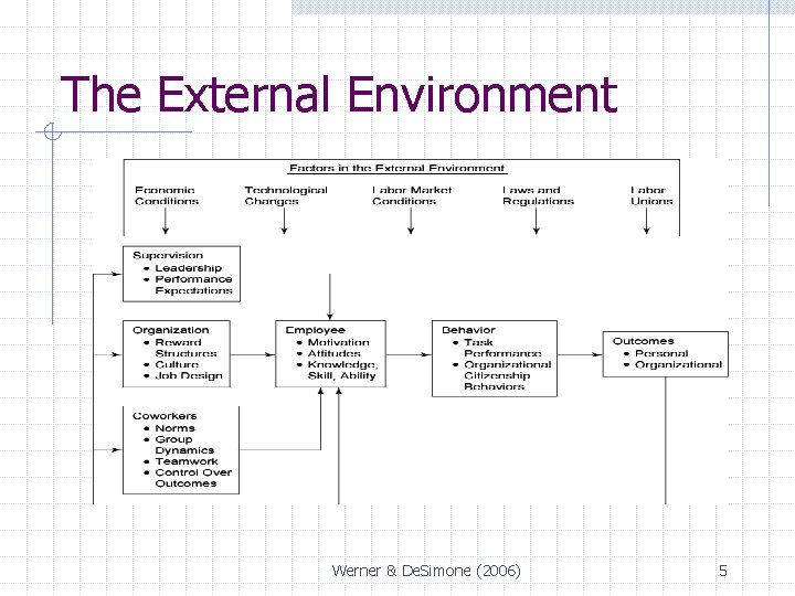 The External Environment Werner & De. Simone (2006) 5 
