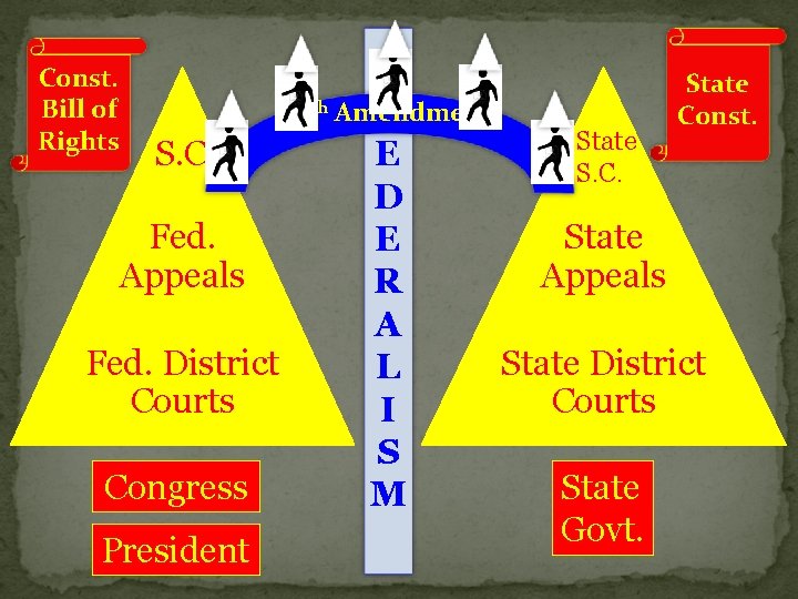 Const. Bill of Rights 14 th Amendment F S. C. Fed. Appeals Fed. District