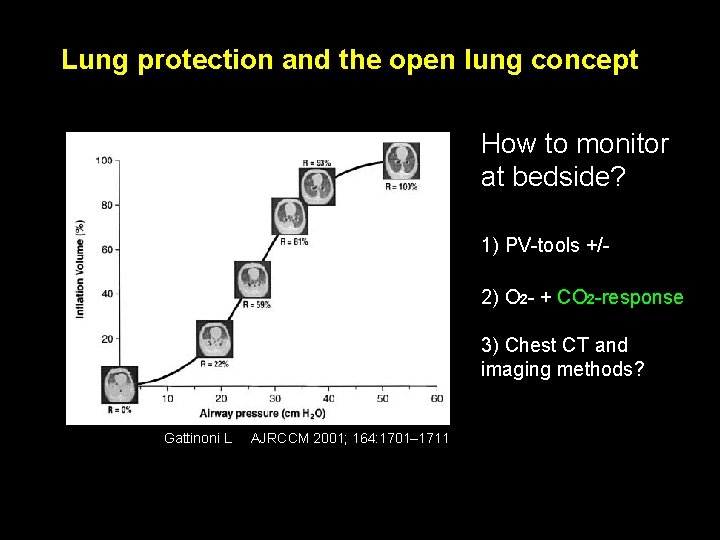 Lung protection and the open lung concept How to monitor at bedside? 1) PV-tools