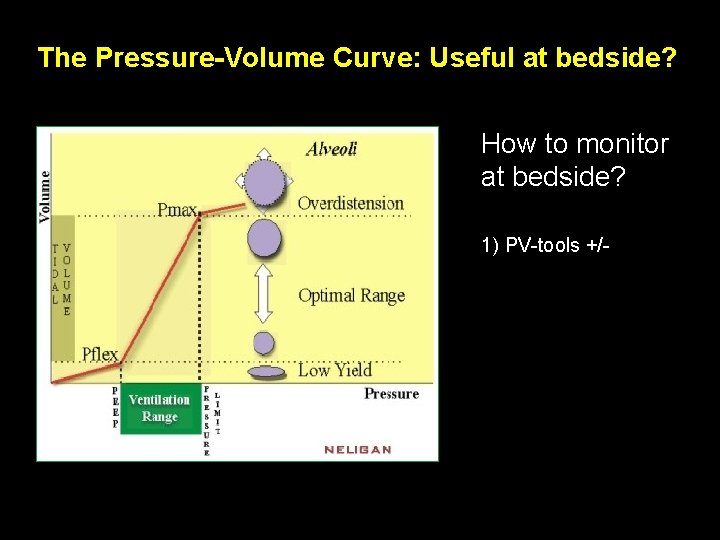 The Pressure-Volume Curve: Useful at bedside? How to monitor at bedside? 1) PV-tools +/-