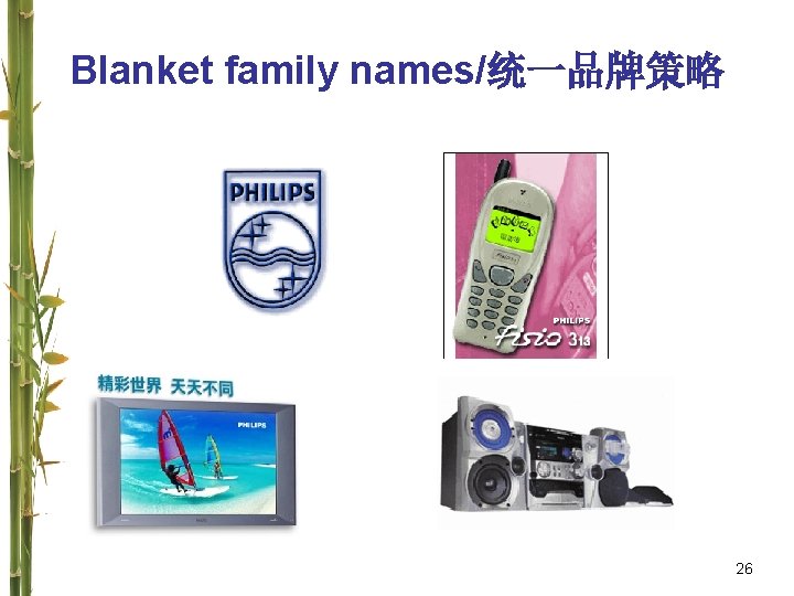 Blanket family names/统一品牌策略 26 