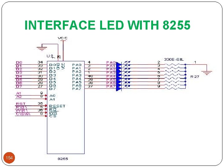 INTERFACE LED WITH 8255 154 INTERFACE LED WITH 8255 154