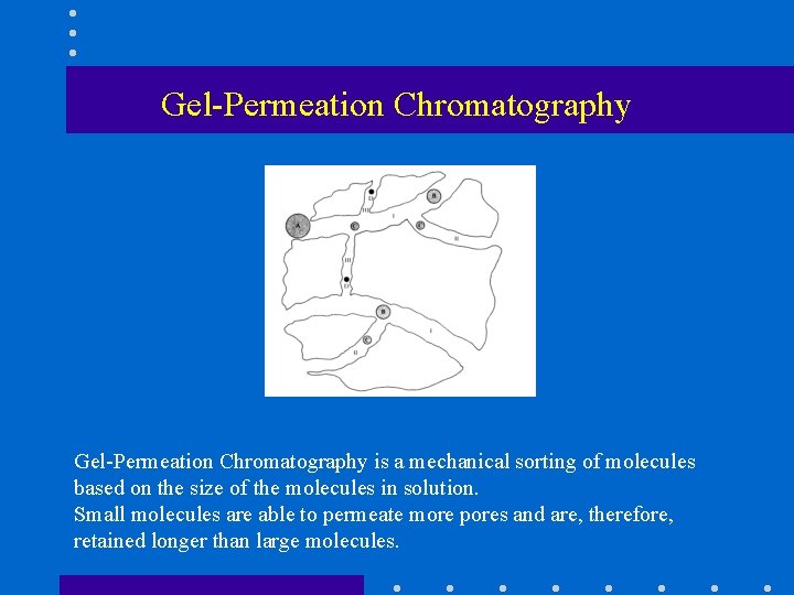 Gel-Permeation Chromatography is a mechanical sorting of molecules based on the size of the