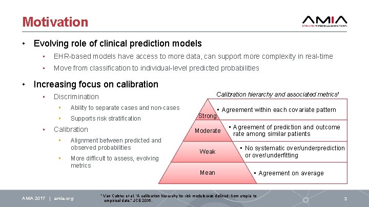 Motivation • Evolving role of clinical prediction models • EHR-based models have access to