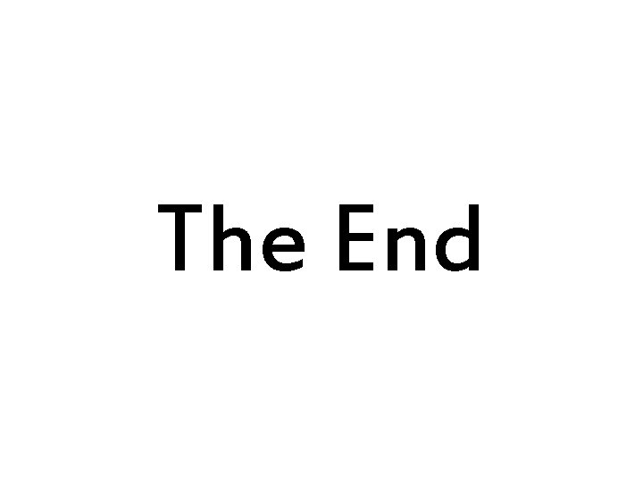 The End 