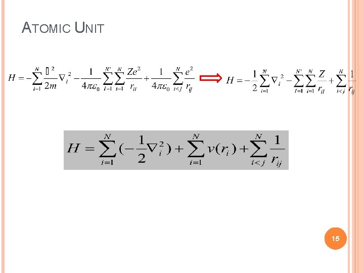 ATOMIC UNIT 15 