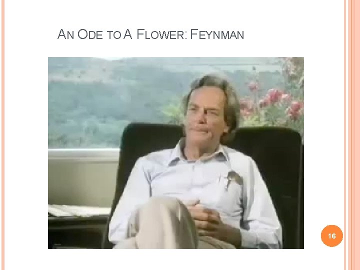 AN ODE TO A FLOWER: FEYNMAN 16 