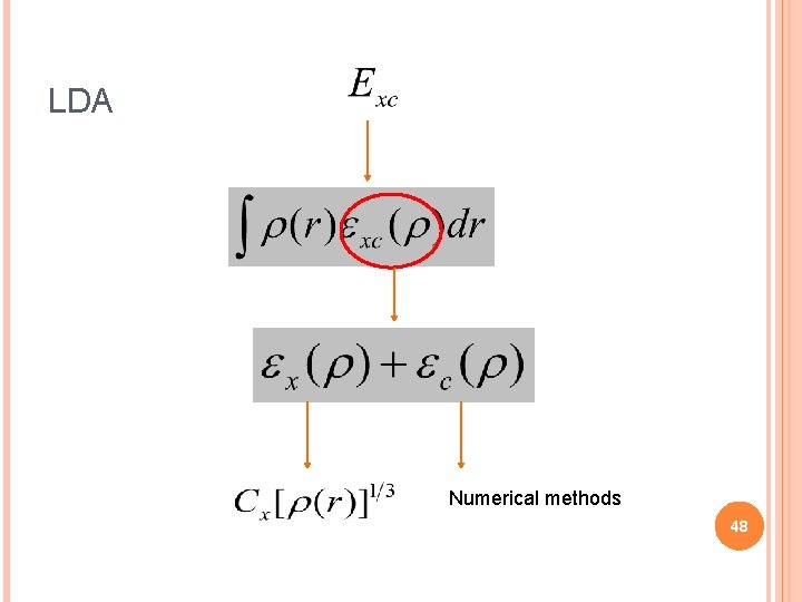 LDA Numerical methods 48 