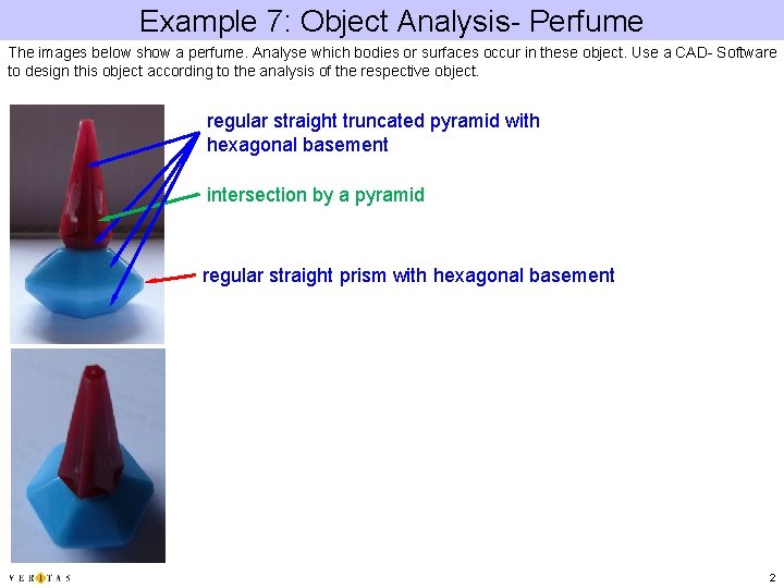 Example 7: Object Analysis- Perfume The images below show a perfume. Analyse which bodies