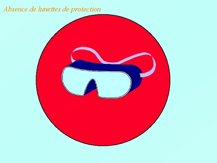 Absence de lunettes de protection 