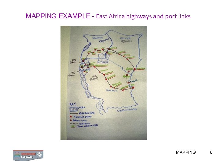 MAPPING EXAMPLE - East Africa highways and port links MAPPING 6 
