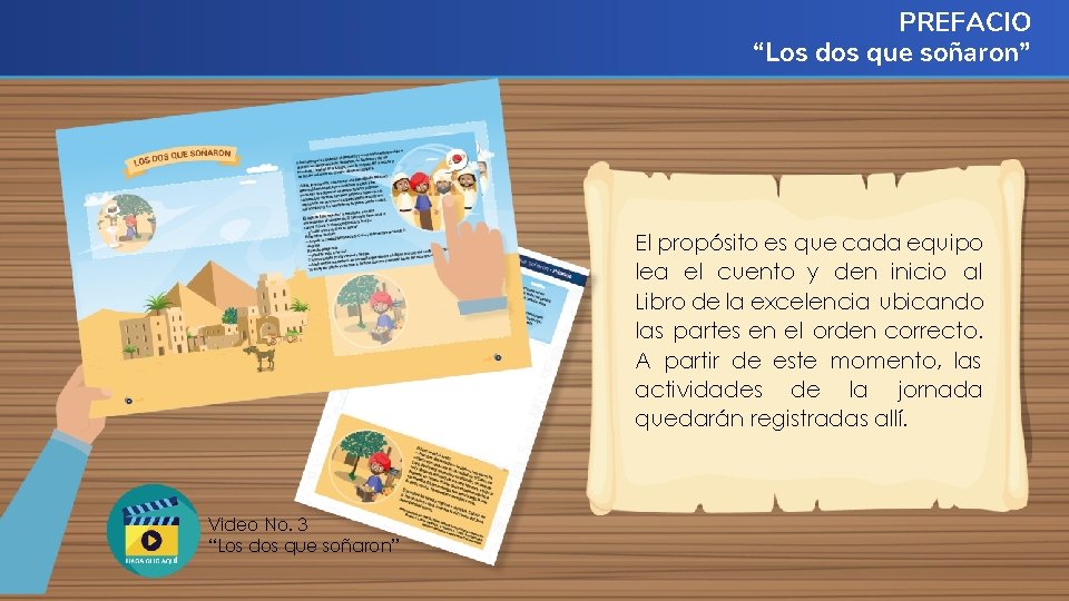 PREFACIO “Los dos que soñaron” El propósito es que cada equipo lea el cuento