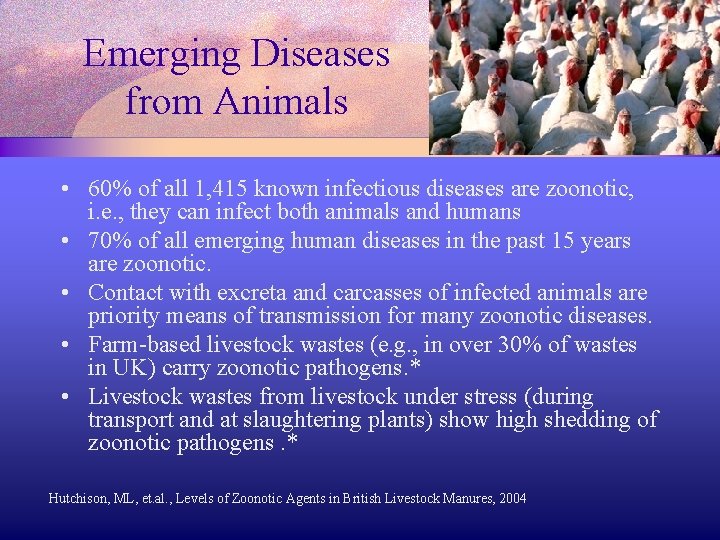 Emerging Diseases from Animals • 60% of all 1, 415 known infectious diseases are