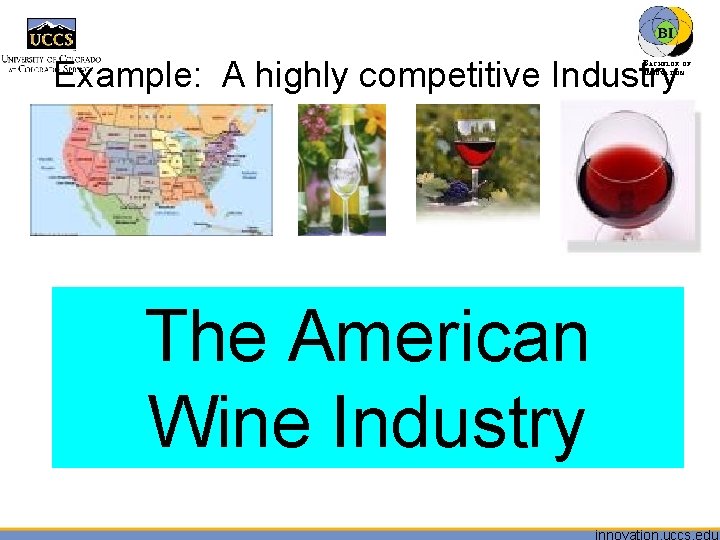 Example: A highly competitive Industry BACHELOR OF INNOVATION™ The American Wine Industry 