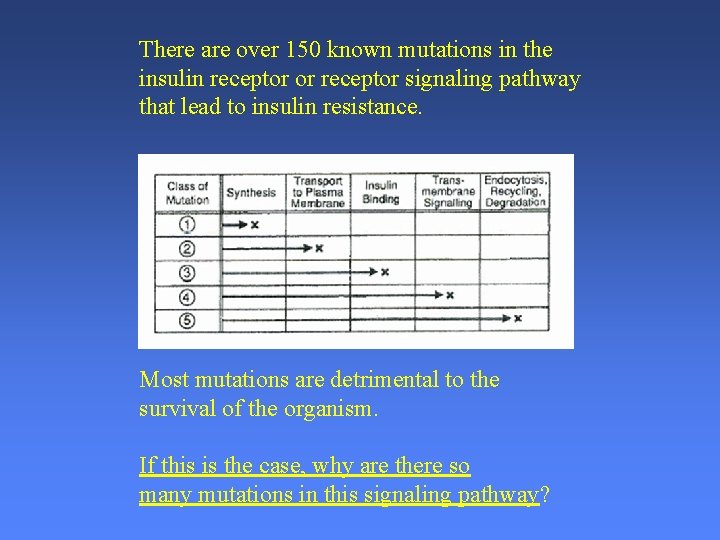 There are over 150 known mutations in the insulin receptor or receptor signaling pathway