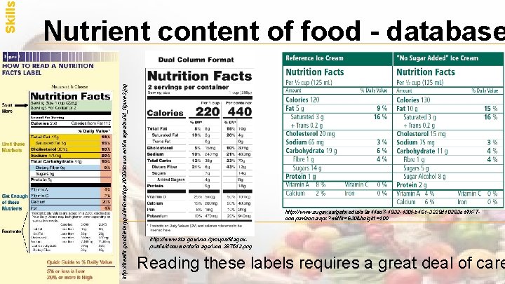 http: //health. gov/dietaryguidelines/dga 2000/document/images/build_figure 3. jpg Skills Nutrient content of food - database http: