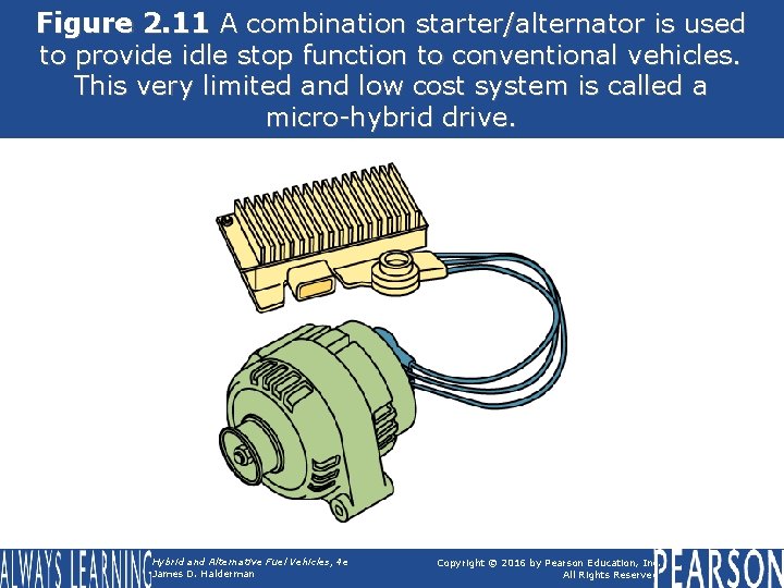 Figure 2. 11 A combination starter/alternator is used to provide idle stop function to