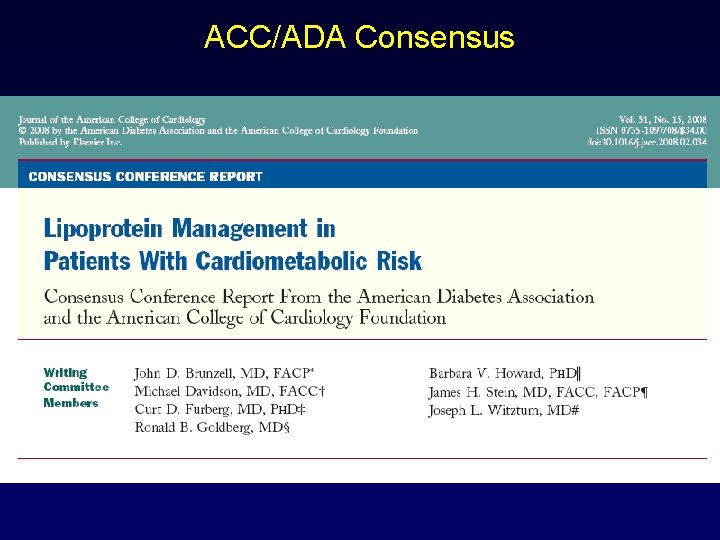 ACC/ADA Consensus 