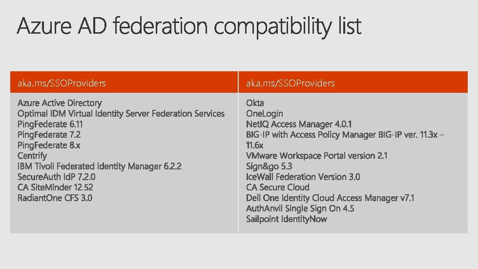 aka. ms/SSOProviders 