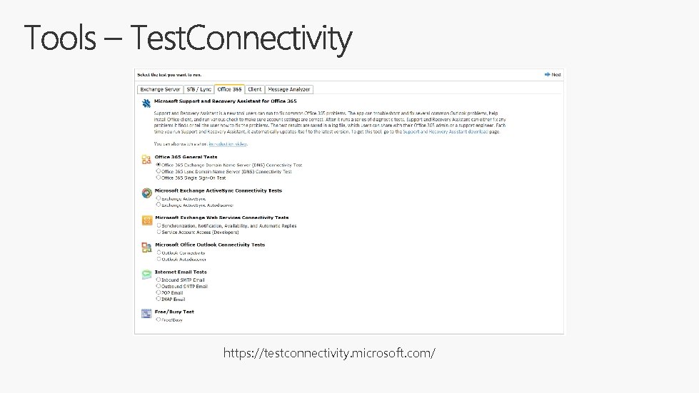 https: //testconnectivity. microsoft. com/ 