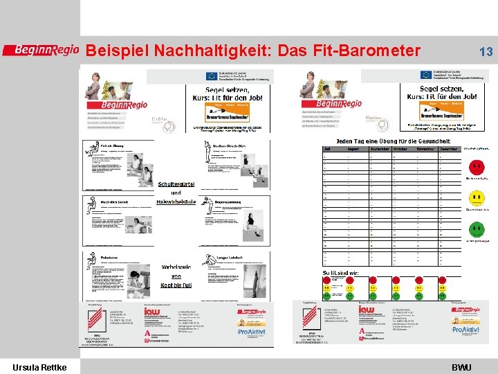 Beispiel Nachhaltigkeit: Das Fit-Barometer Ursula Rettke 13 BWU 