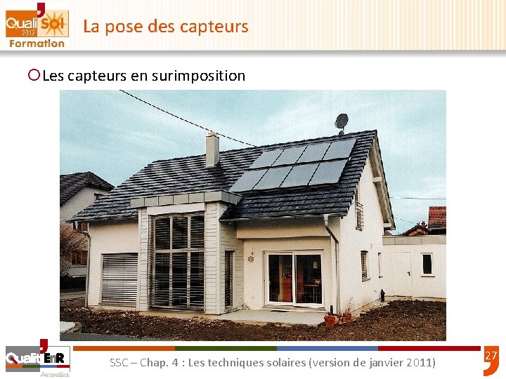 La pose des capteurs ¡Les capteurs en surimposition SSC – Chap. 4 : Les