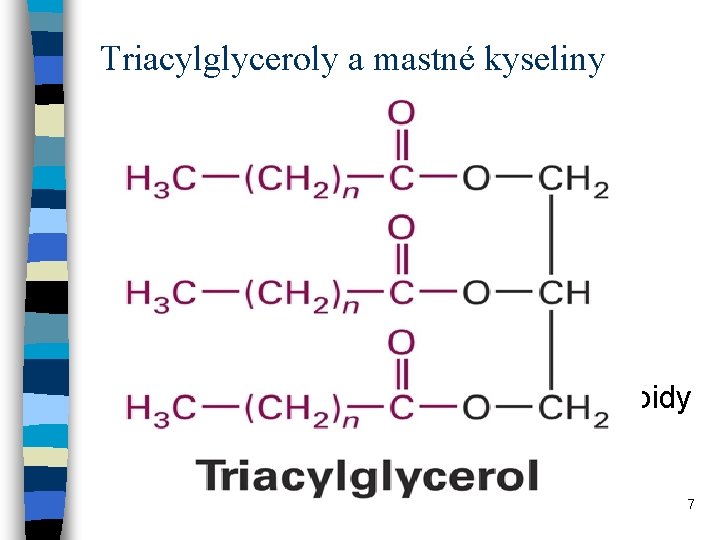 Triacylglyceroly a mastné kyseliny TAG & VMK (FFA) n n n 15 kg aj