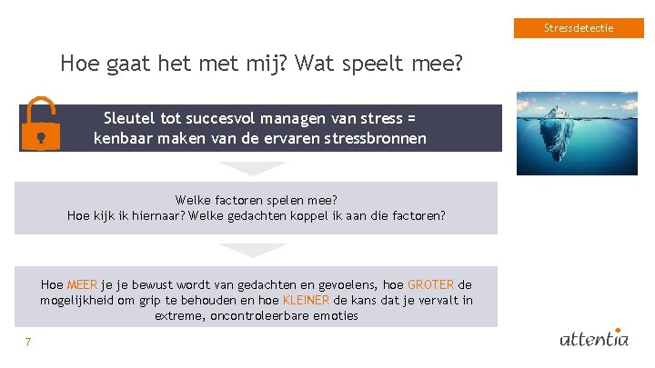 Stressdetectie Hoe gaat het mij? Wat speelt mee? Sleutel tot succesvol managen van stress