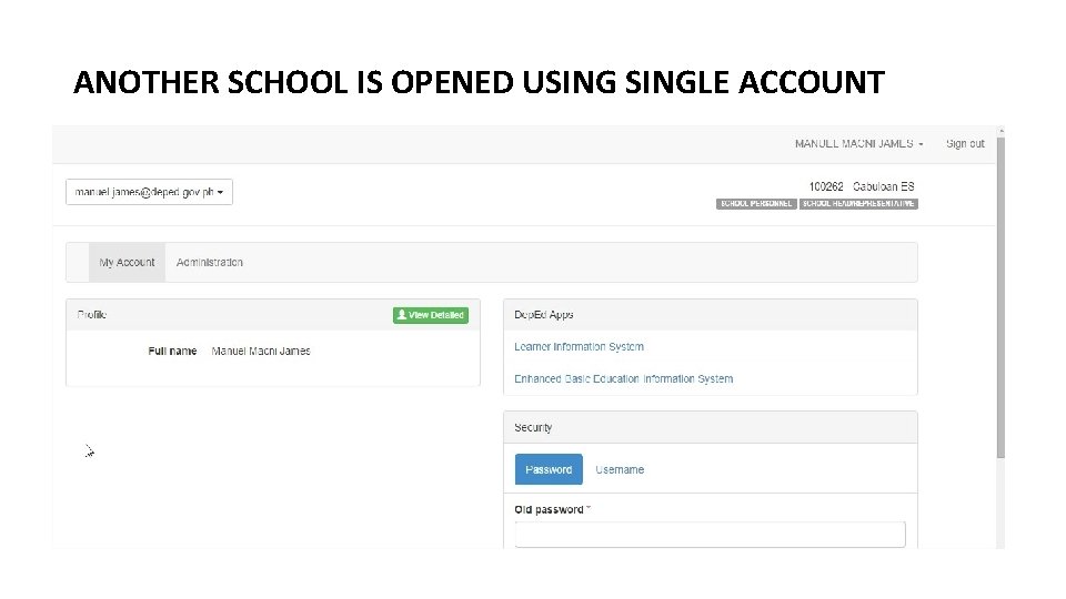 ANOTHER SCHOOL IS OPENED USINGLE ACCOUNT 