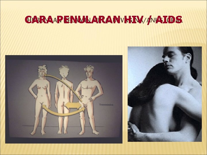 HUBUNGAN KELAMIN MELALUI VAGINA/ANUS/ORAL CARA PENULARAN HIV / AIDS 