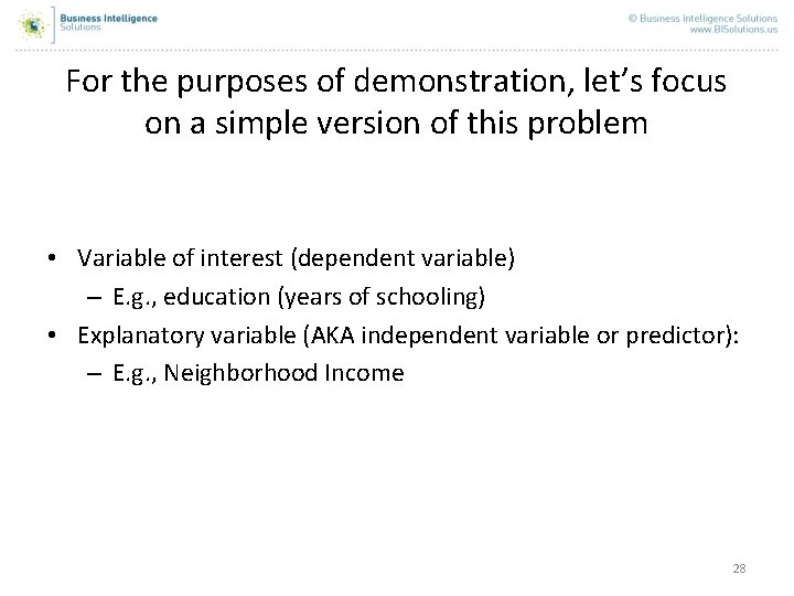 For the purposes of demonstration, let’s focus on a simple version of this problem For the purposes of demonstration, let’s focus on a simple version of this problem