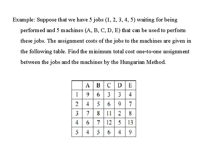 Example: Suppose that we have 5 jobs (1, 2, 3, 4, 5) waiting for Example: Suppose that we have 5 jobs (1, 2, 3, 4, 5) waiting for