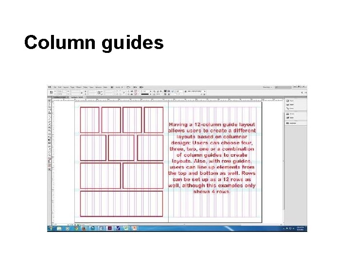 Column guides  Column guides