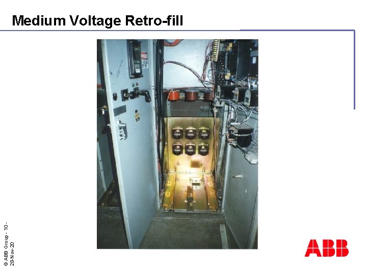 © ABB Group - 10 28 -Nov-20 Medium Voltage Retro-fill 