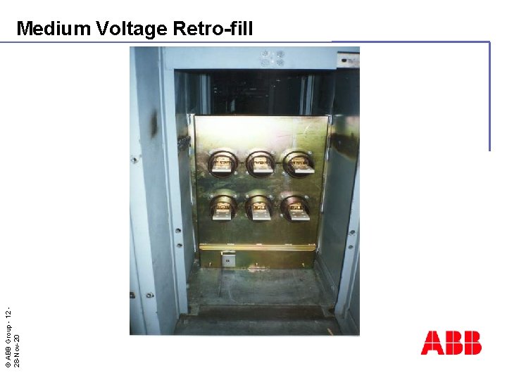 © ABB Group - 12 28 -Nov-20 Medium Voltage Retro-fill 