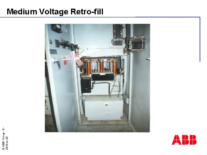 © ABB Group - 8 28 -Nov-20 Medium Voltage Retro-fill 