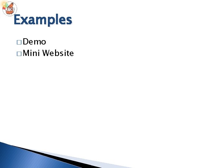 Examples � Demo � Mini Website 