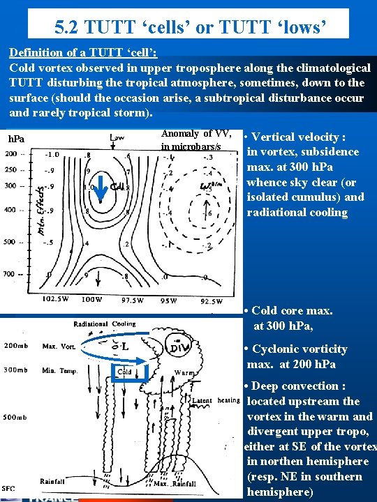 5. 2 TUTT ‘cells’ or TUTT ‘lows’ Definition of a TUTT ‘cell’: Cold vortex