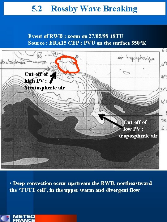 5. 2 Rossby Wave Breaking Event of RWB : zoom on 27/05/98 18 TU