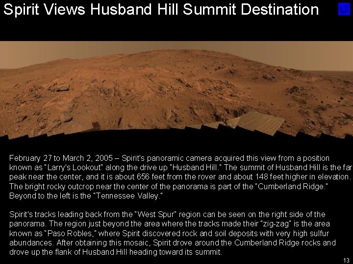 Spirit Views Husband Hill Summit Destination February 27 to March 2, 2005 – Spirit’s