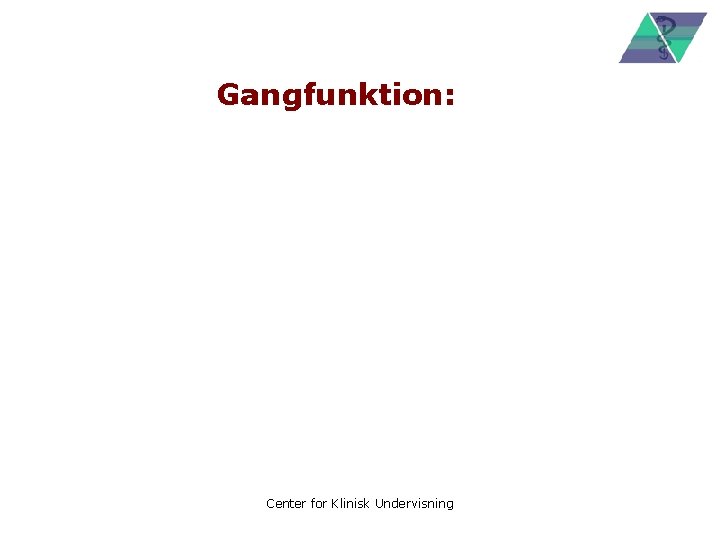 Gangfunktion: Center for Klinisk Undervisning 