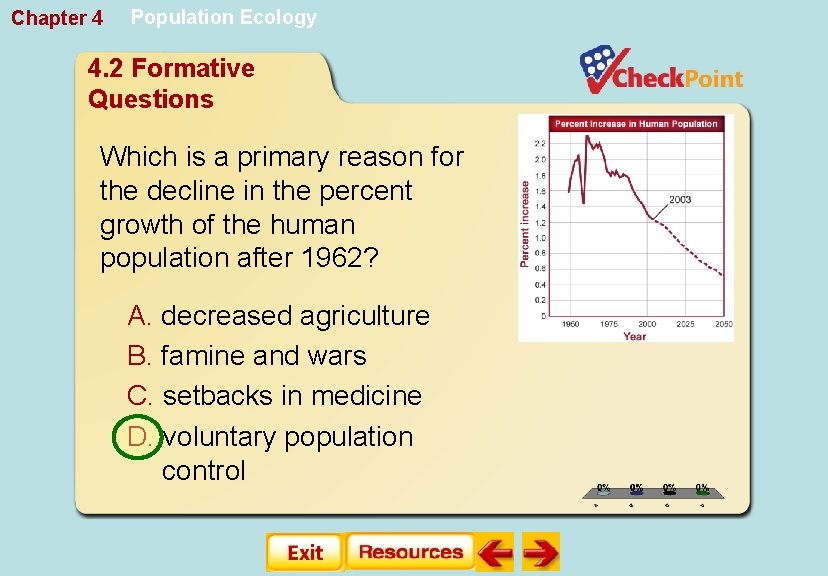 Chapter 4 Population Ecology 4. 2 Formative Questions Which is a primary reason for