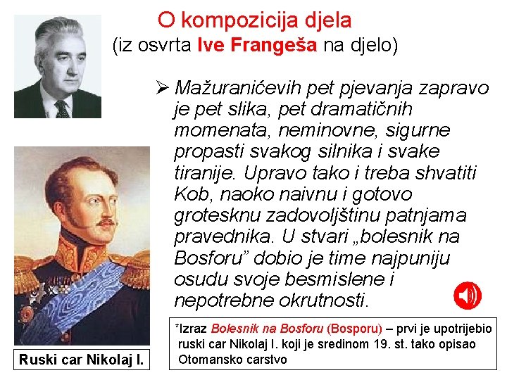 O kompozicija djela (iz osvrta Ive Frangeša na djelo) Ø Mažuranićevih pet pjevanja zapravo