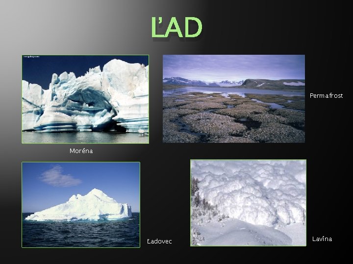 ĽAD Permafrost Moréna Ľadovec Lavína 