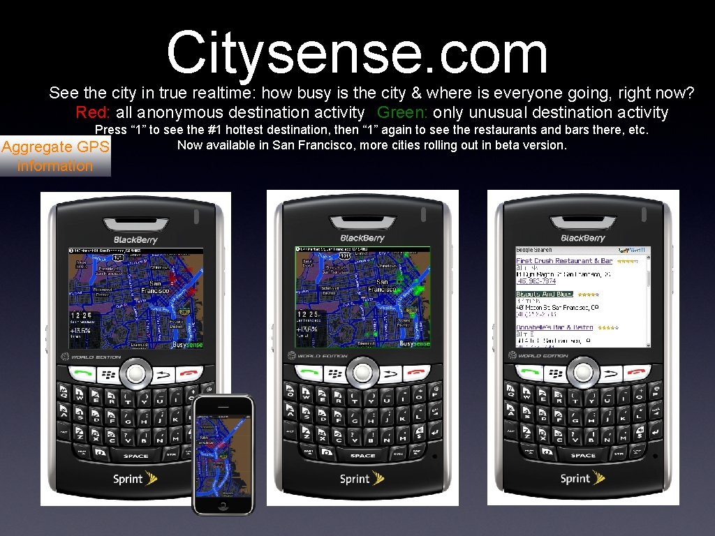 Citysense. com See the city in true realtime: how busy is the city &