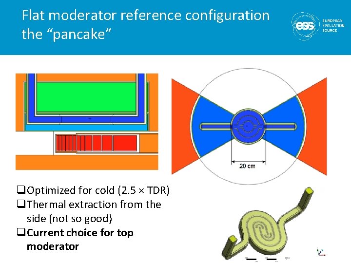 Flat moderator reference configuration the “pancake” q. Optimized for cold (2. 5 × TDR)