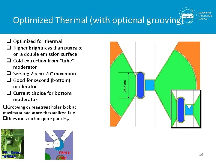 Optimized Thermal (with optional grooving) q Optimized for thermal q Higher brightness than pancake